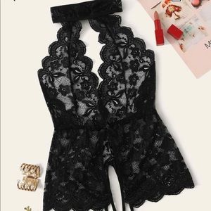 Black Lingerie Romper **NEVER BEEN OPEN OR WORN**